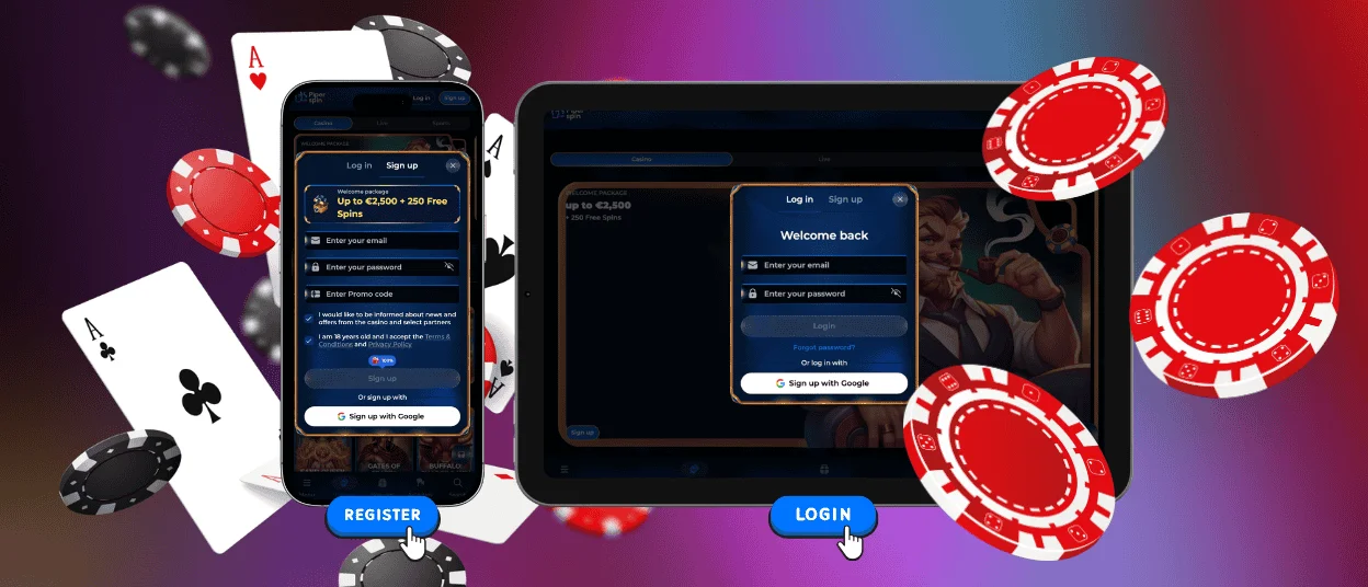 Piperspin Login and Register